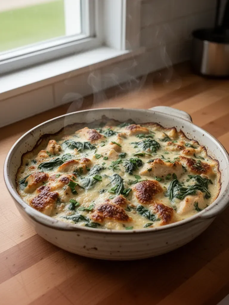 Creamy Chicken and Spinach Casserole