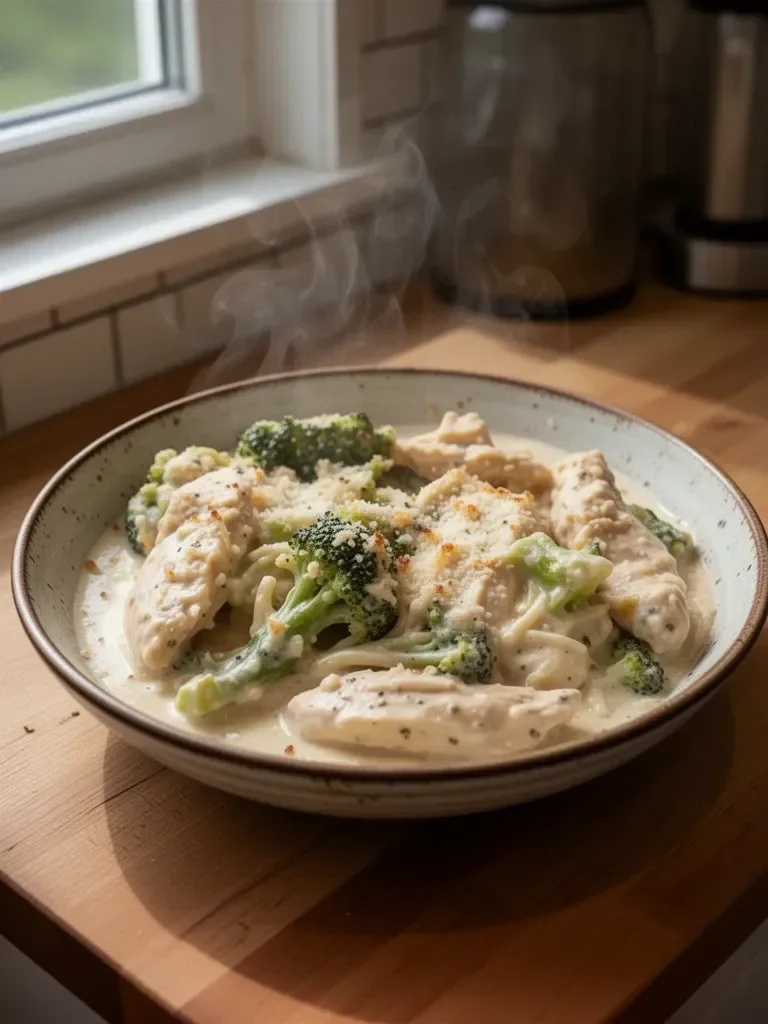 Creamy Keto Chicken Alfredo with Broccoli Bake