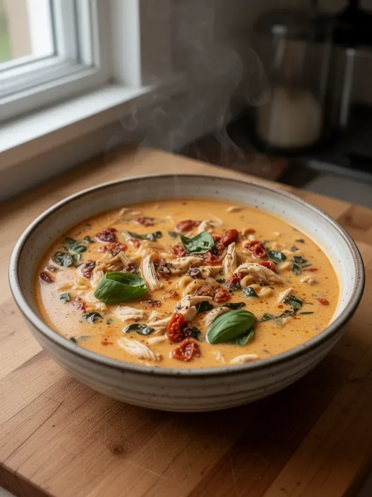 Creamy Sun-Dried Tomato Chicken Soup
