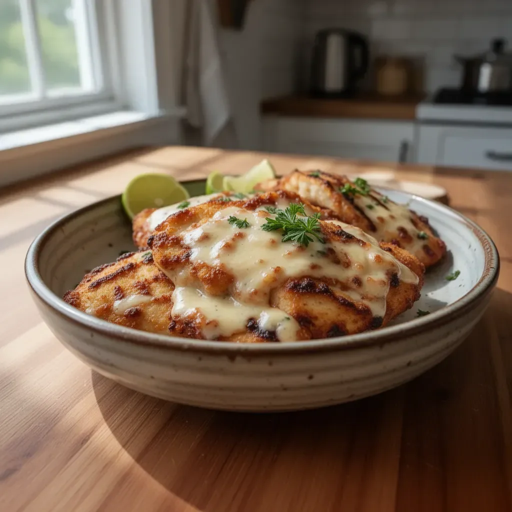 Crispy Malibu Chicken plated with sides, ready to savor