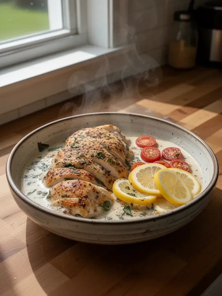 Crockpot Creamy Garlic Parmesan Chicken 4 Crockpot Creamy Garlic Parmesan Chicken