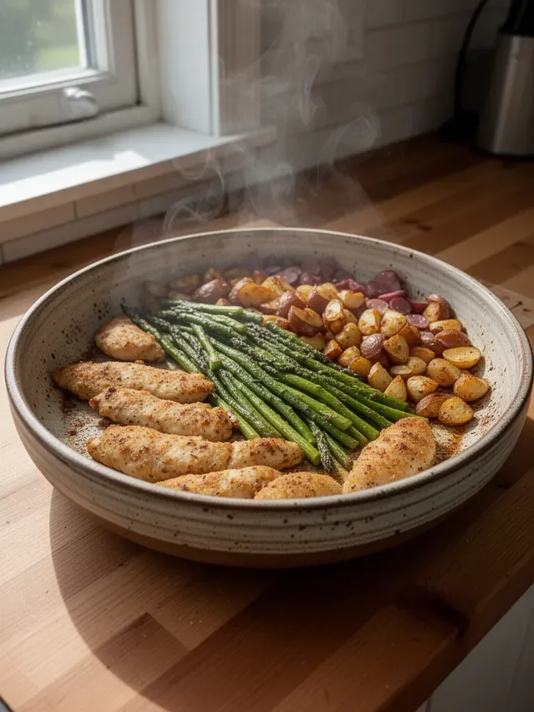 Easy Sheet Pan Dinner with Chicken Tenders