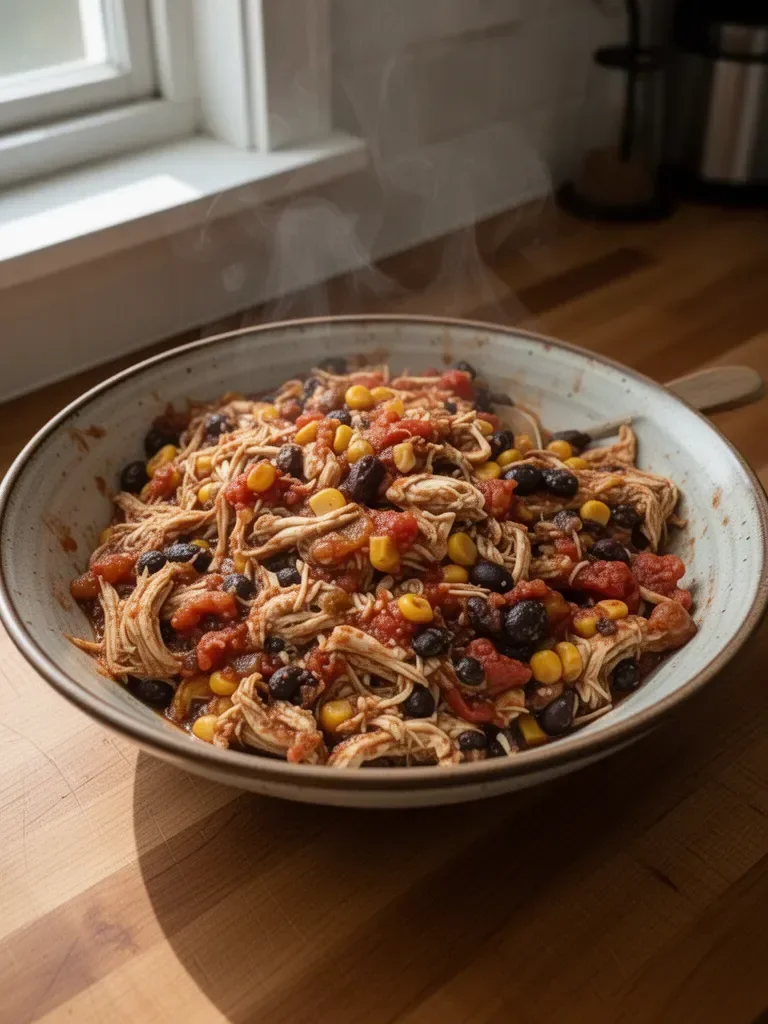 Five Ingredient Tex Mex Crockpot Chicken