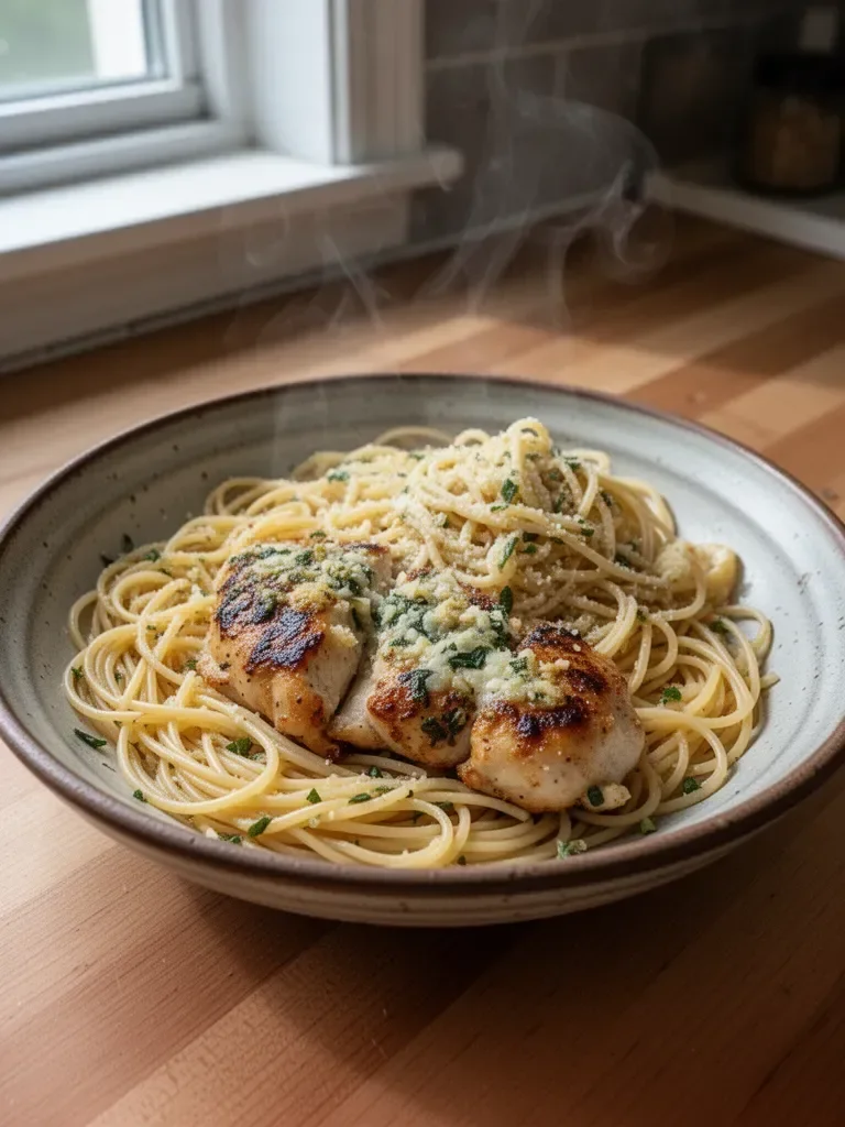Garlic Parmesan Chicken and Pasta