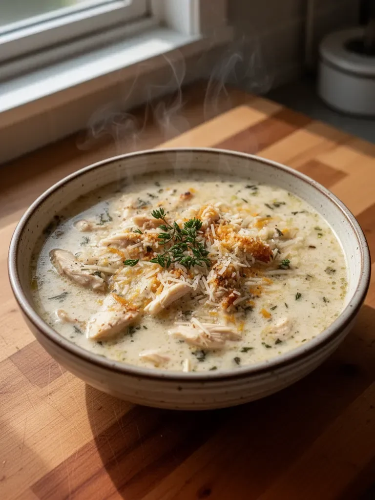Garlic Parmesan Chicken Soup