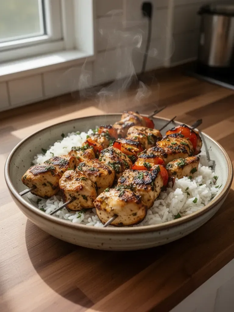 Greek Marinated Chicken Kabobs