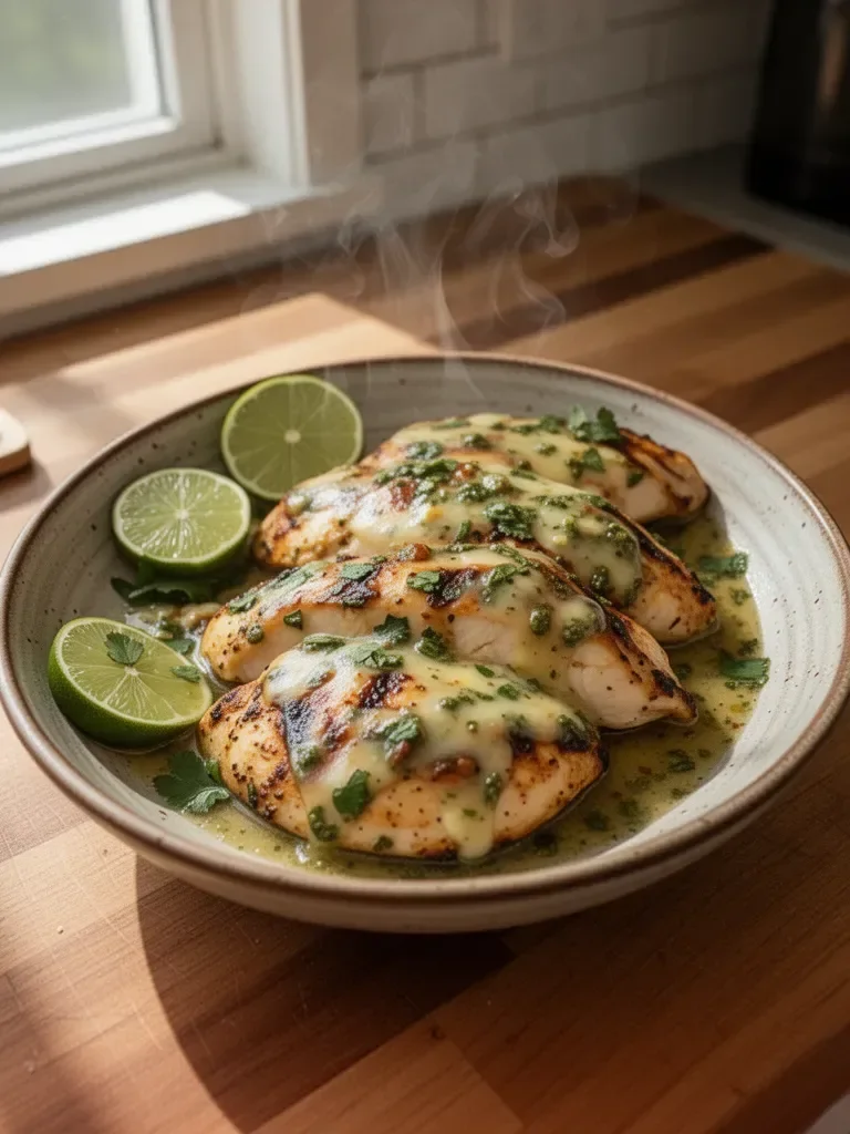 Grilled Salsa Verde Pepper Jack Chicken