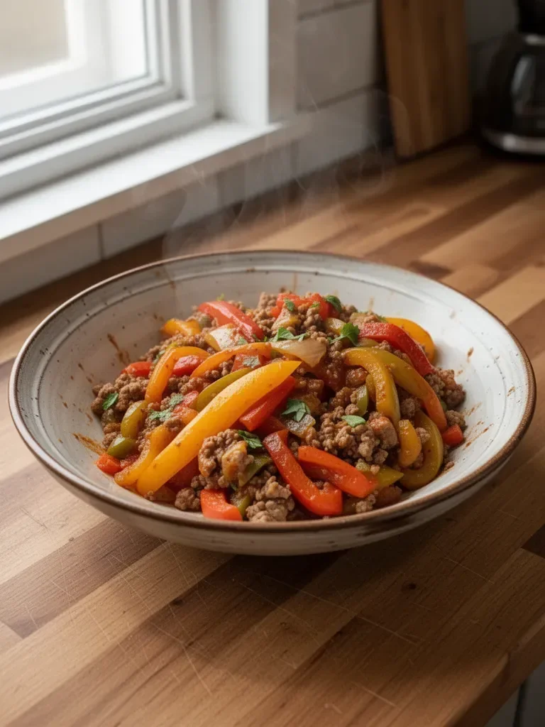 Ground Turkey and Peppers 4 Ground Turkey and Peppers
