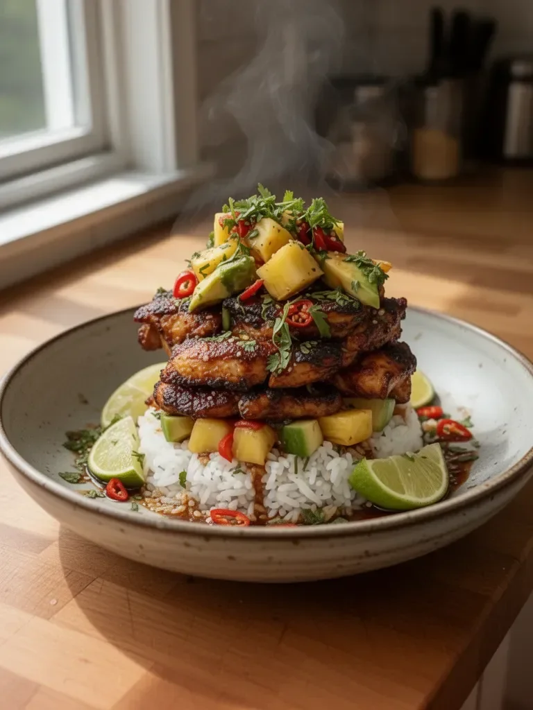 Hawaiian Turn Turn Chicken Stack