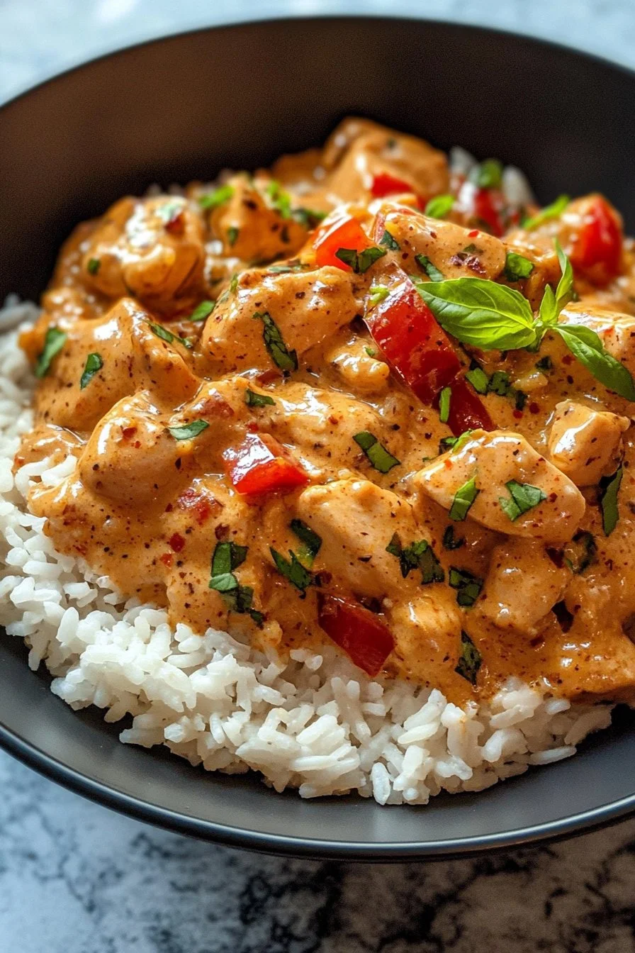 High Protein Creamy Cajun Chicken & Rice