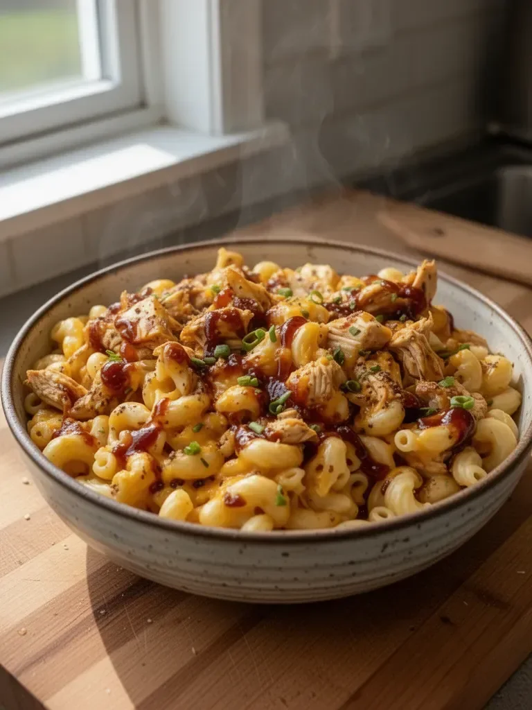 High-Protein Honey BBQ Chicken Mac & Cheese