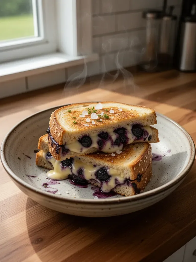 Juicy Blueberry Grilled Cheese