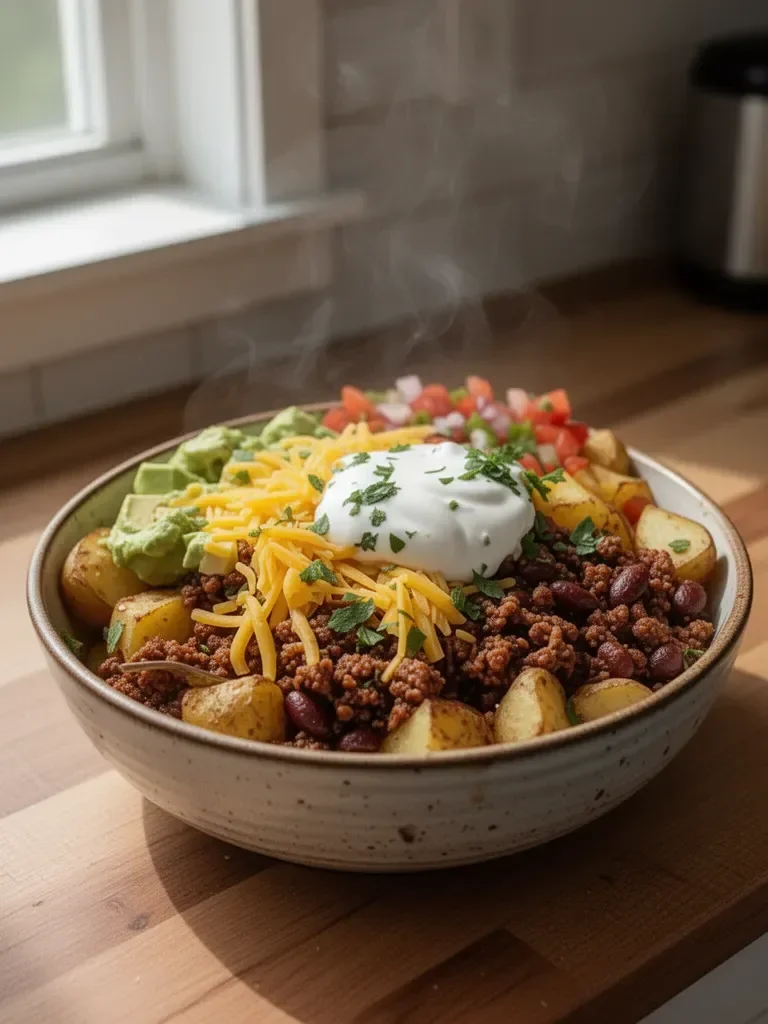 Loaded Potato Taco Bowl