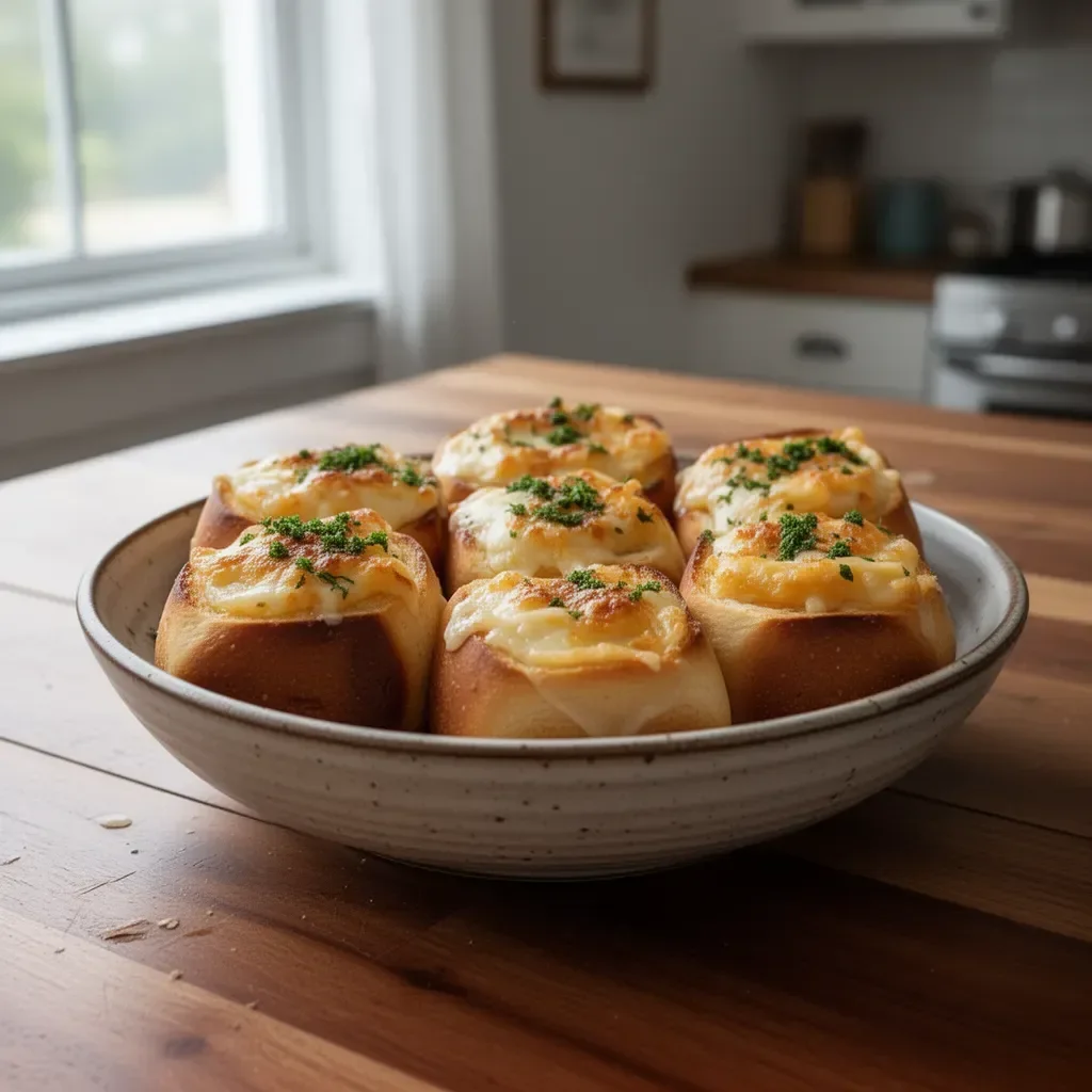 Mini grilled cheese Hawaiian rolls stacked on a plate with gooey cheese.