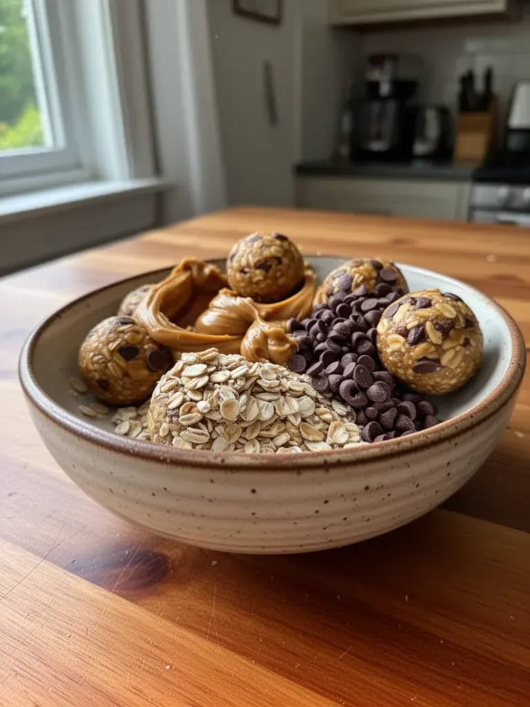 Delicious no-bake peanut butter energy bites made with oats and honey