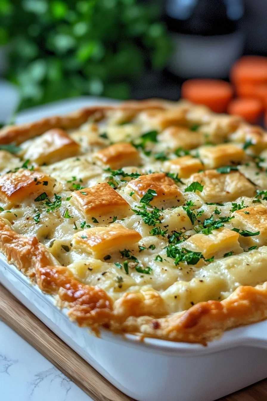 Noodle Chicken Pot Pie Casserole