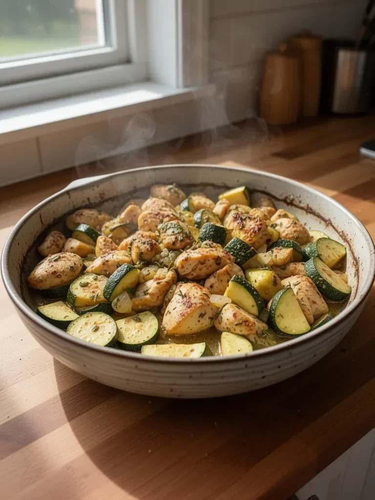 One-Pan Baked Chicken and Zucchini
