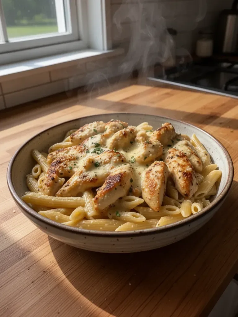 One Pan Garlic Parmesan Chicken Pasta