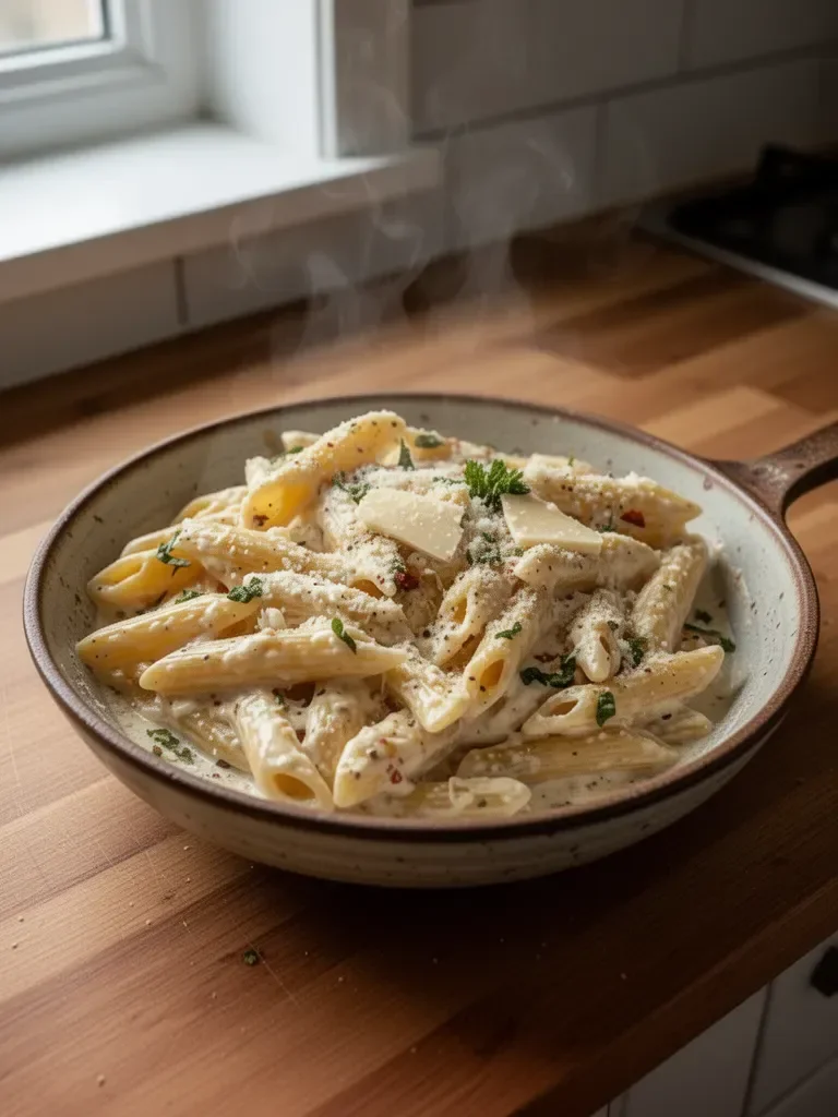 One Pot Creamy Garlic Pasta