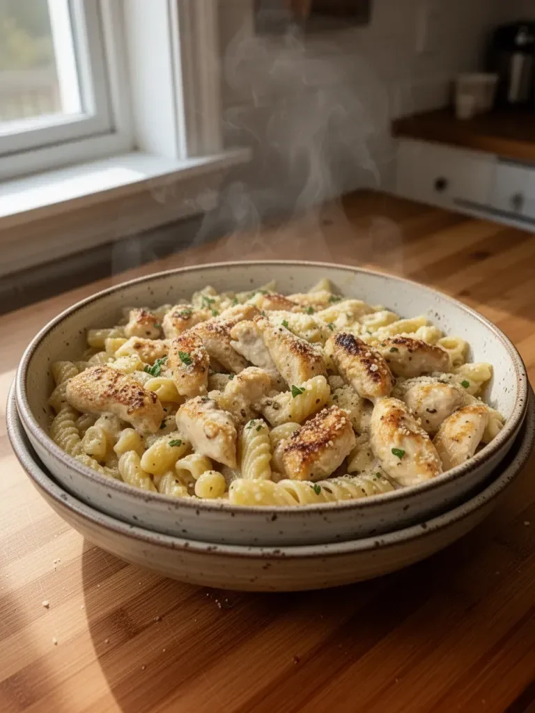 One Pot Garlic Parmesan Chicken Pasta