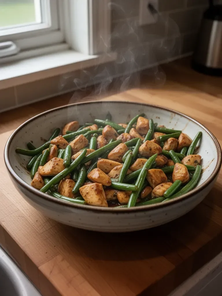 Quick Chicken Breast and Green Beans