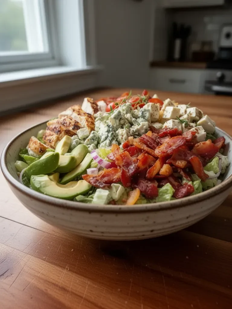 Savory BLT Chicken Salad featuring bacon, lettuce, tomato, and grilled chicken
