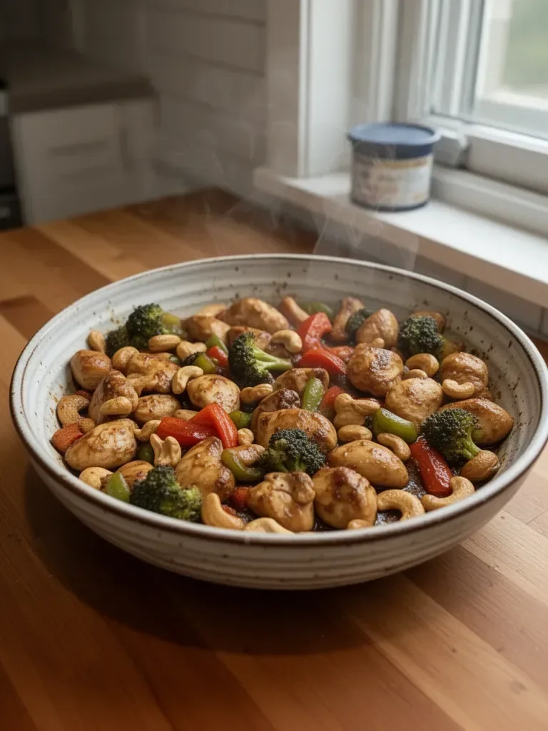 Savory Sheet Pan Cashew Chicken