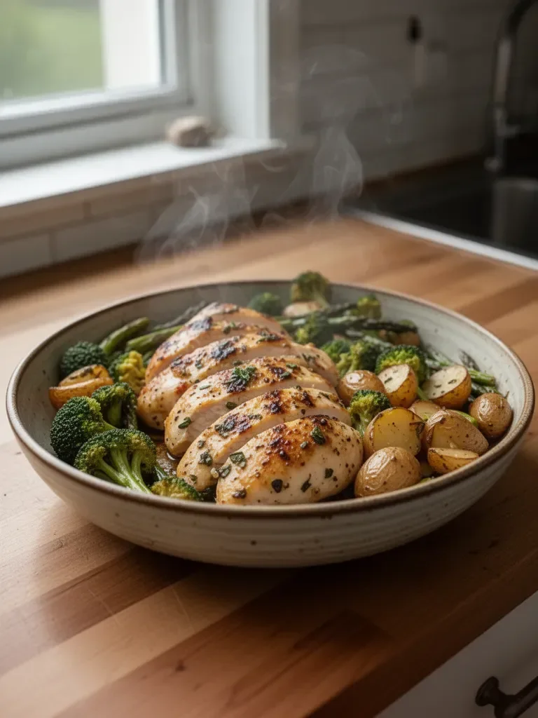 Sheet Pan Garlic Butter Chicken and Veggies