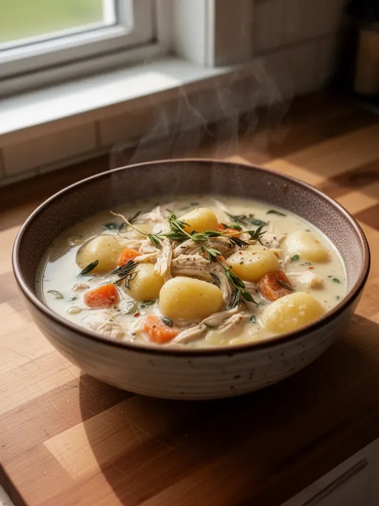 Slow Cooker Chicken Gnocchi Soup