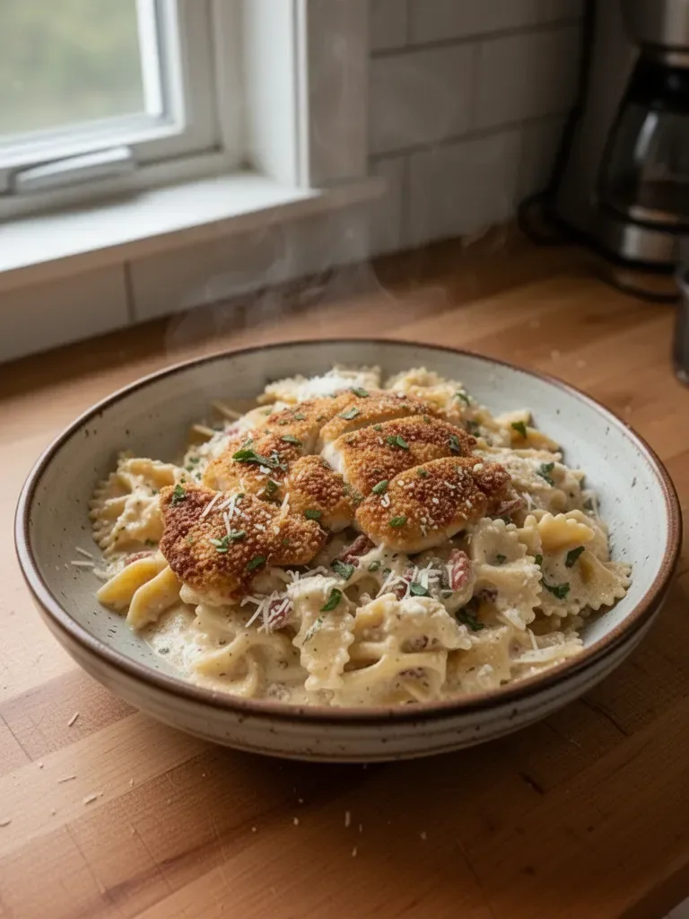 Southern Style Creamy Parmesan Chicken Pasta