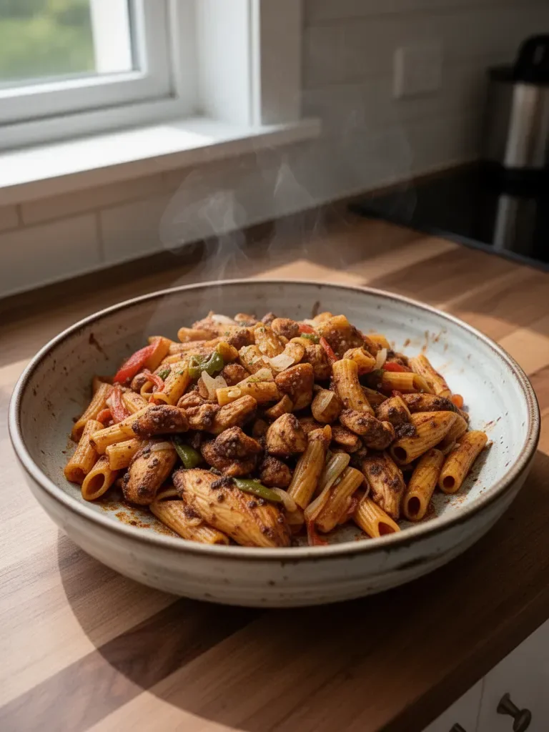 Authentic Jerk Chicken Rasta Pasta