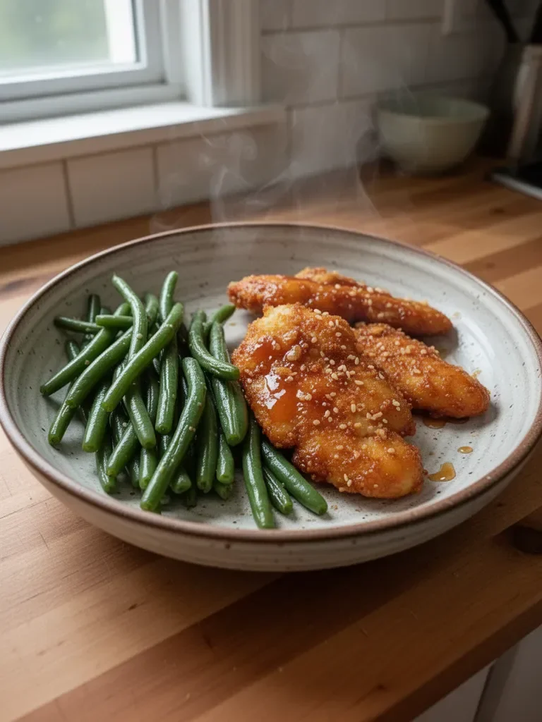Baked Honey Garlic Chicken Tenders With Green Beans 5 Baked Honey Garlic Chicken Tenders With Green Beans