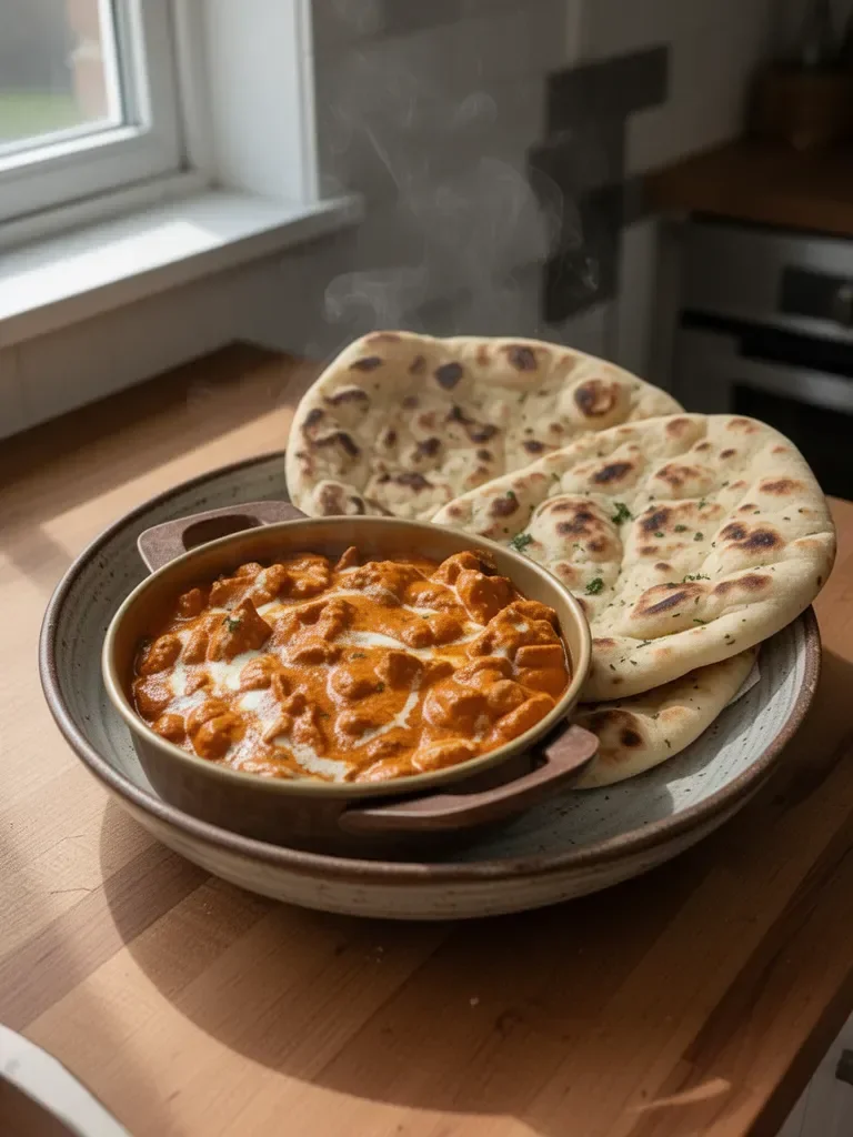 Butter Chicken with Garlic Naan