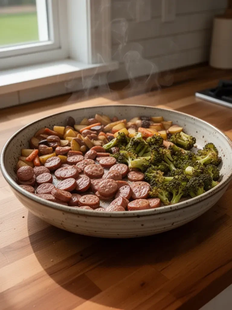 Chicken Apple Sausage Sheet Pan Dinner