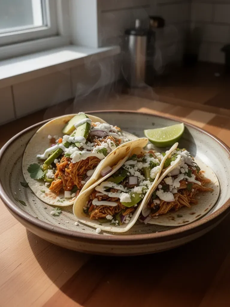 Chicken Tinga Street Tacos
