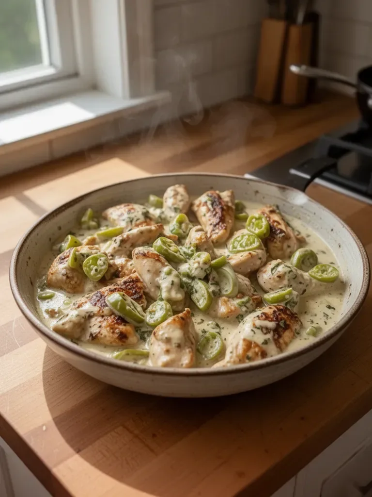 Creamy Pepperoncini Chicken Skillet