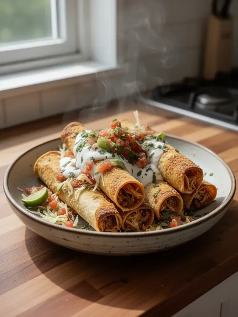 Crispy Chicken Taquitos