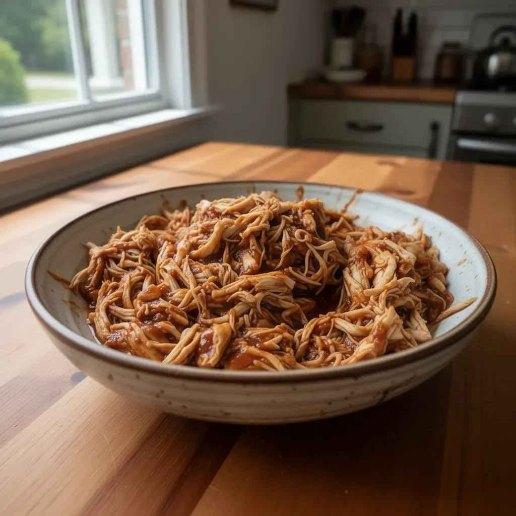 Tender and flavorful Crockpot BBQ Chicken served on a plate