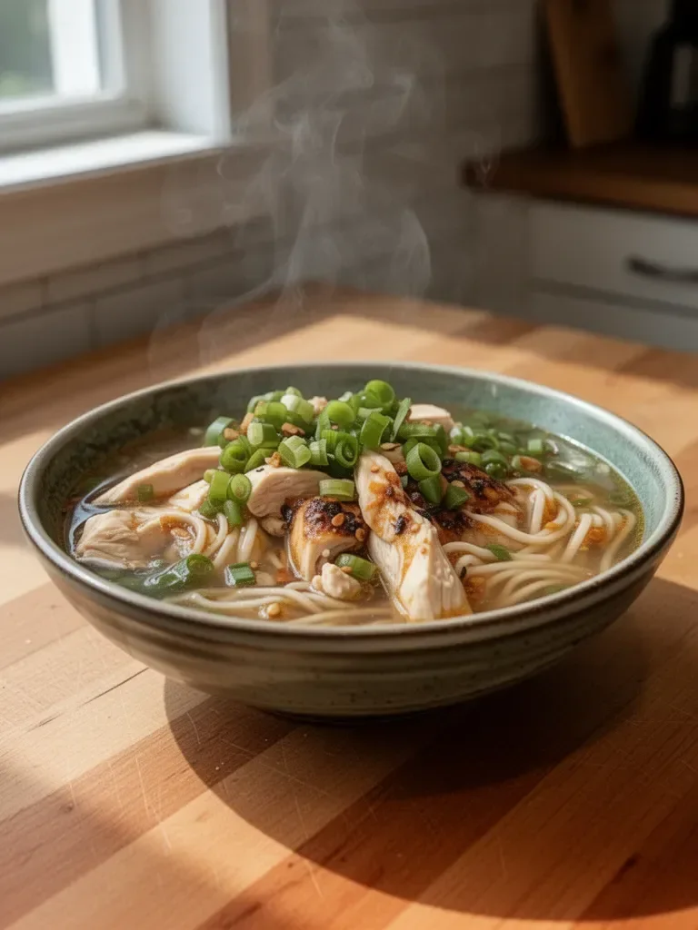 Ginger Garlic Chicken Noodle Soup