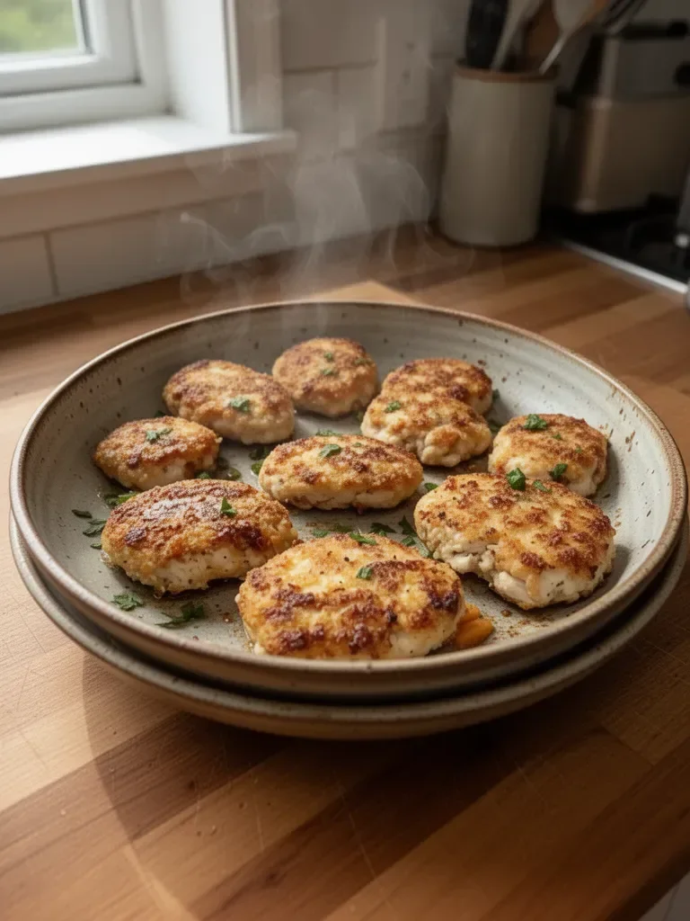 Golden Baked Chicken Rissoles