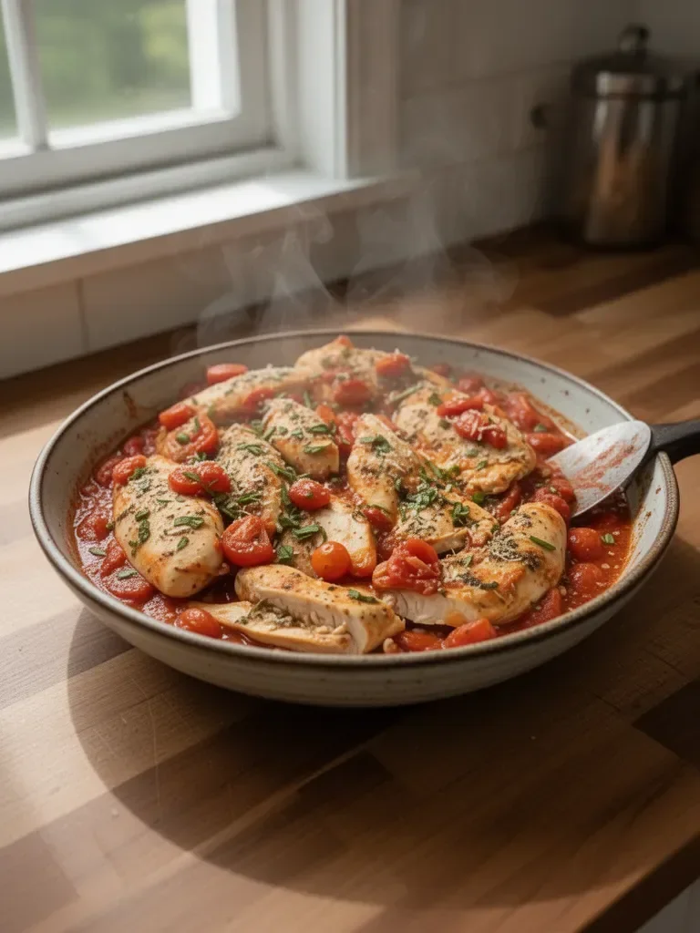Healthy Chicken Pomodoro Skillet