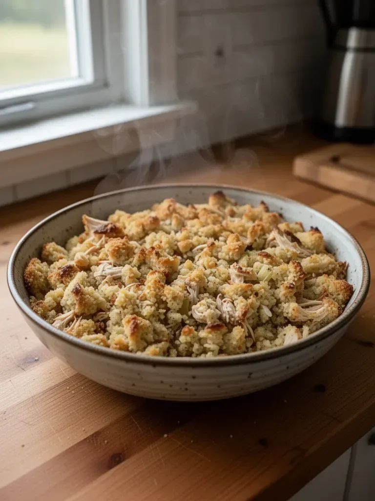 Hearty Rotisserie Chicken Stuffing Casserole