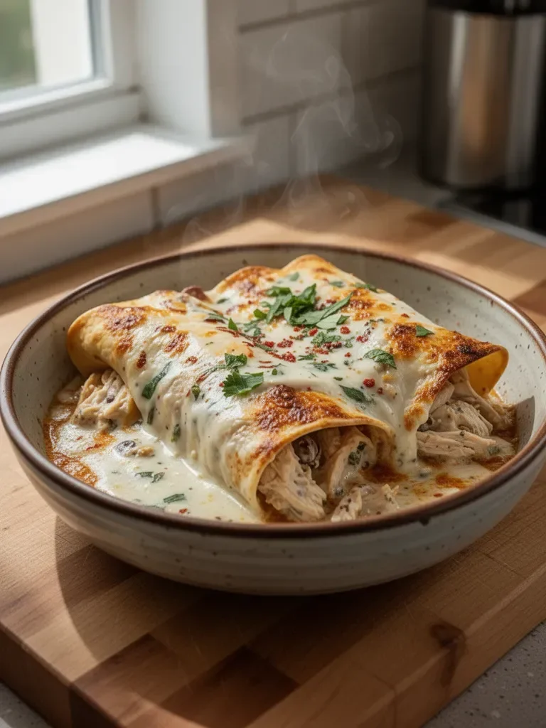 High Protein Chicken Enchiladas