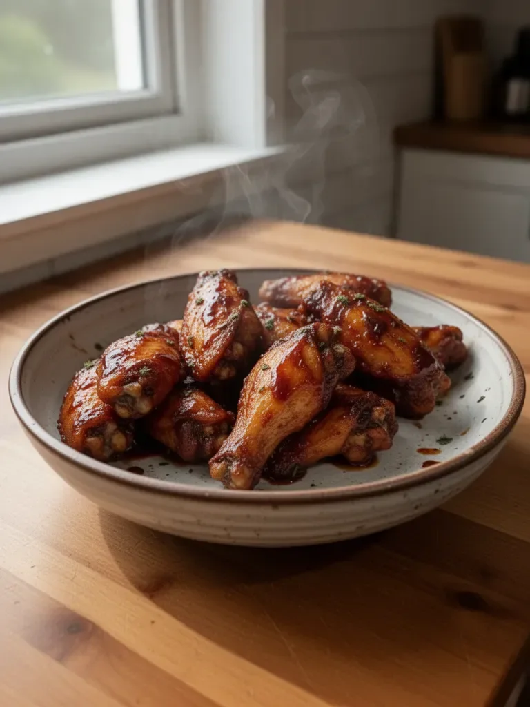 Honey Barbecue Air Fryer Chicken Wings