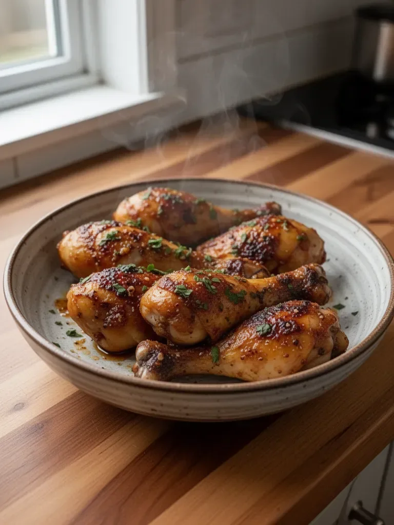 Honey Garlic Baked Chicken Drumsticks