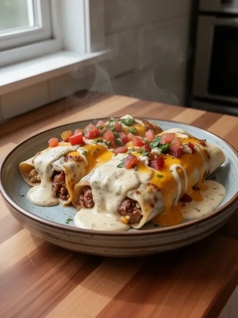 Jalapeño Popper Cheesy Chicken Enchiladas