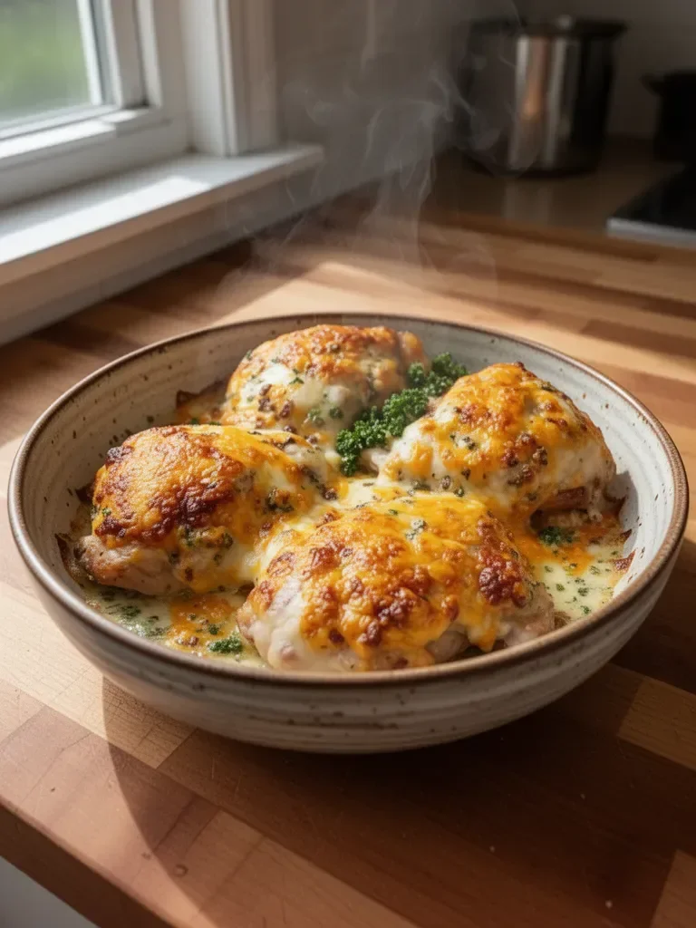 Keto Baked Cheesy Ranch Chicken Thighs