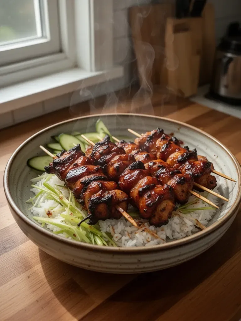Korean BBQ Chicken Skewers