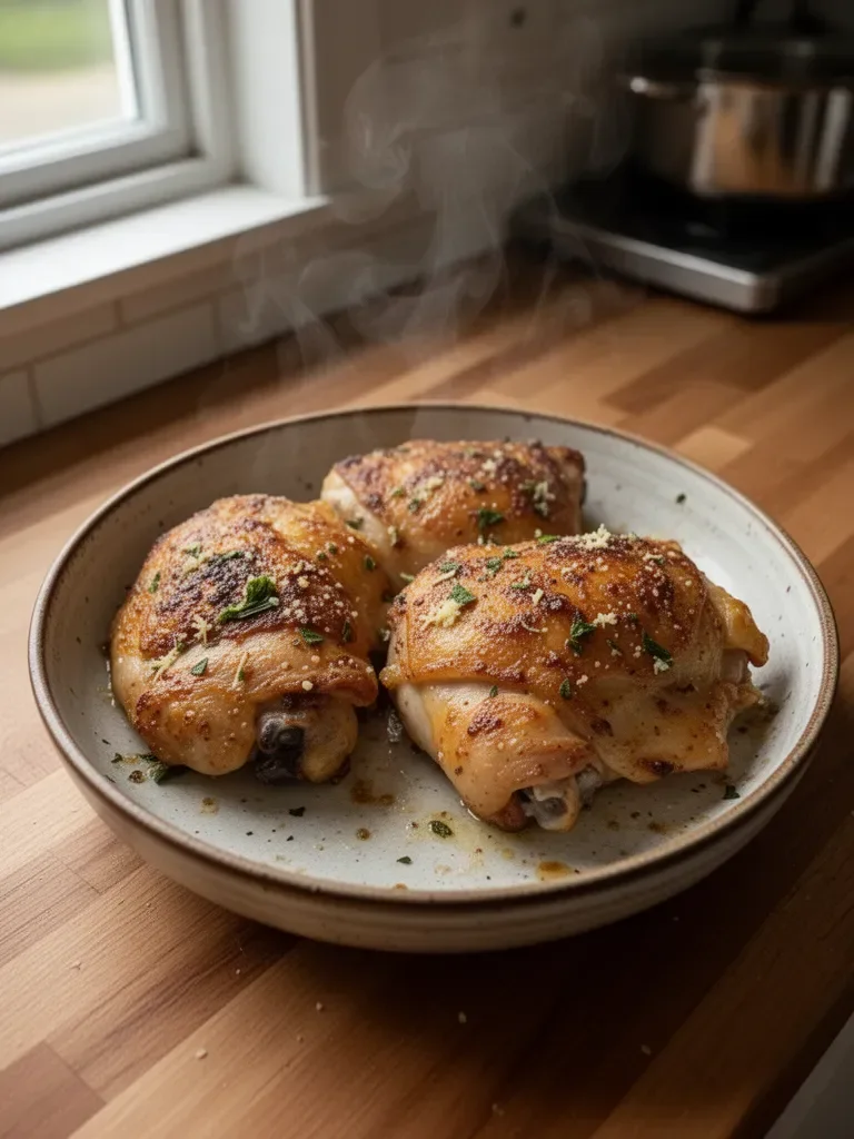 Lemon Garlic Parmesan Chicken Thighs