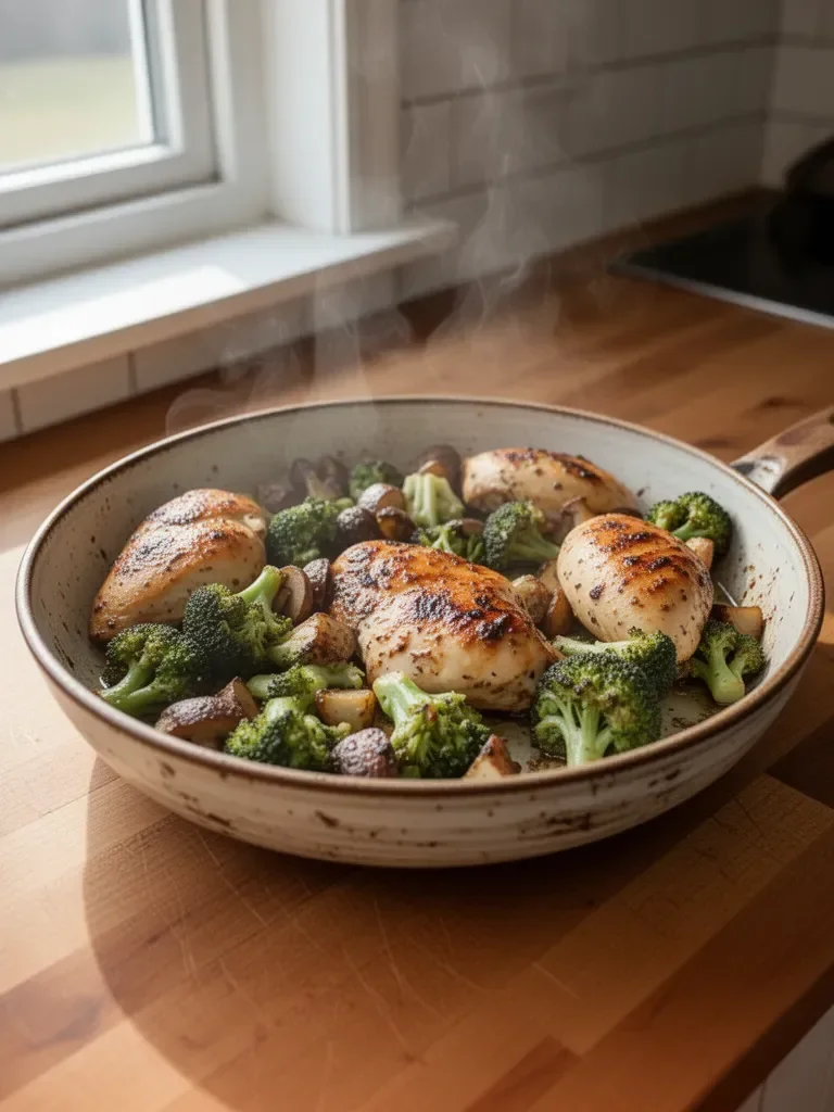 One Pan Chicken and Broccoli